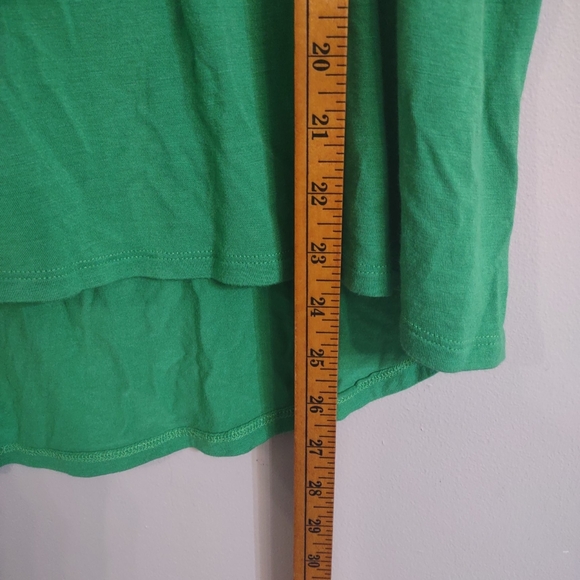Womens Tunic Kut From The Kloth Short Sleeves Flowy Hi Low hem Green Size Large. - Picture 5 of 7